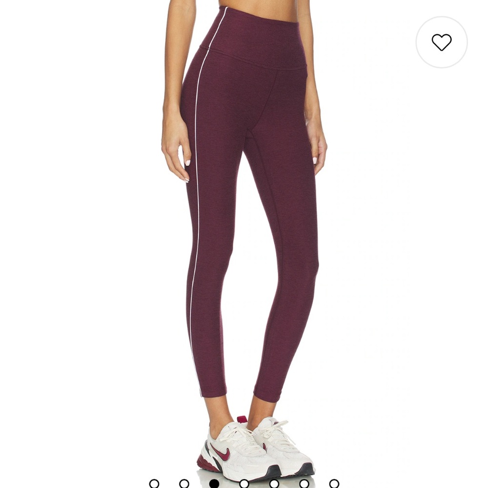 NWT Beyond Yoga Set: Spacedye Ready Bra & Midi Legging Midnight Burgundy Heather - Picture 7 of 11
